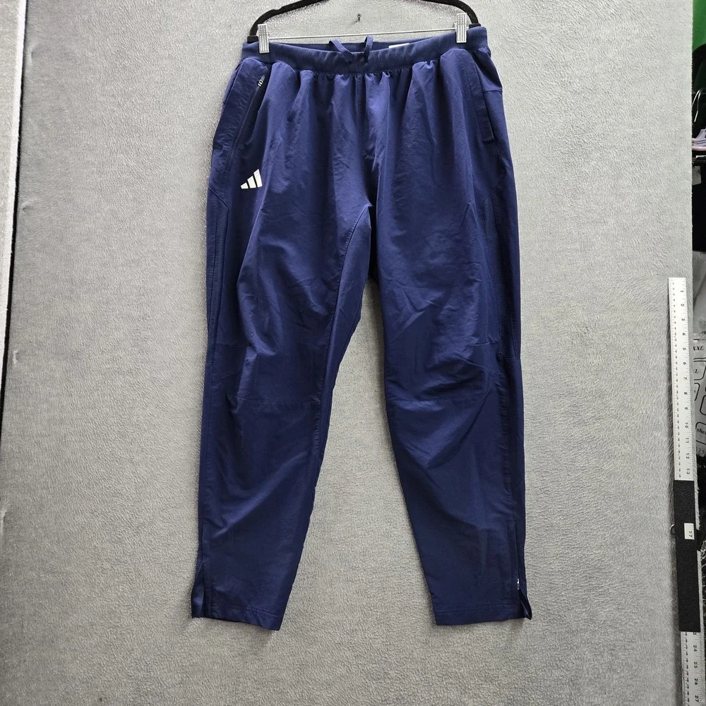 Adidas Men Pants XL Navy Blue Activewear Pants Windbreaker Track Pants‎